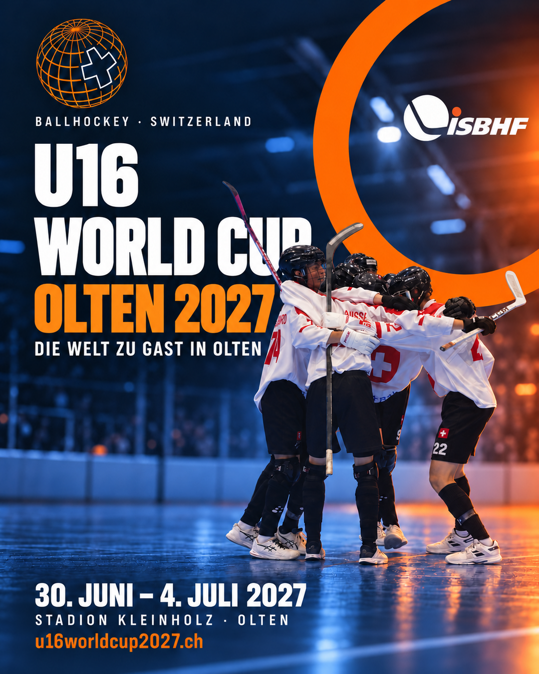 ISBHF Ballhockey U16 World Cup 2027 kommt nach Olten